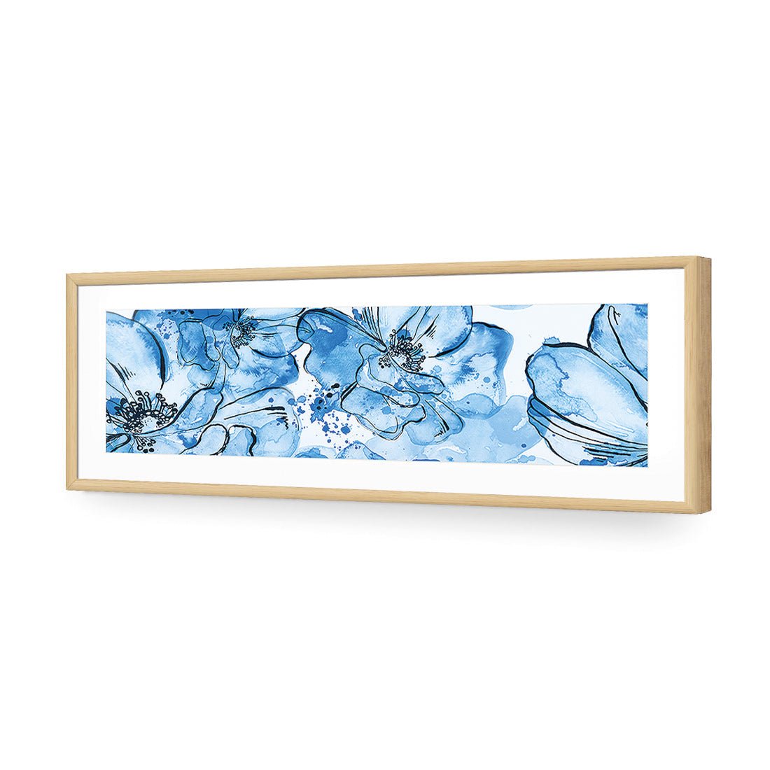 Happy Days, Blue (long) - Wall Art Designs - 2327_DL_H WAD_AP - 030 - MAT_90x30_S - 2538 - OAK