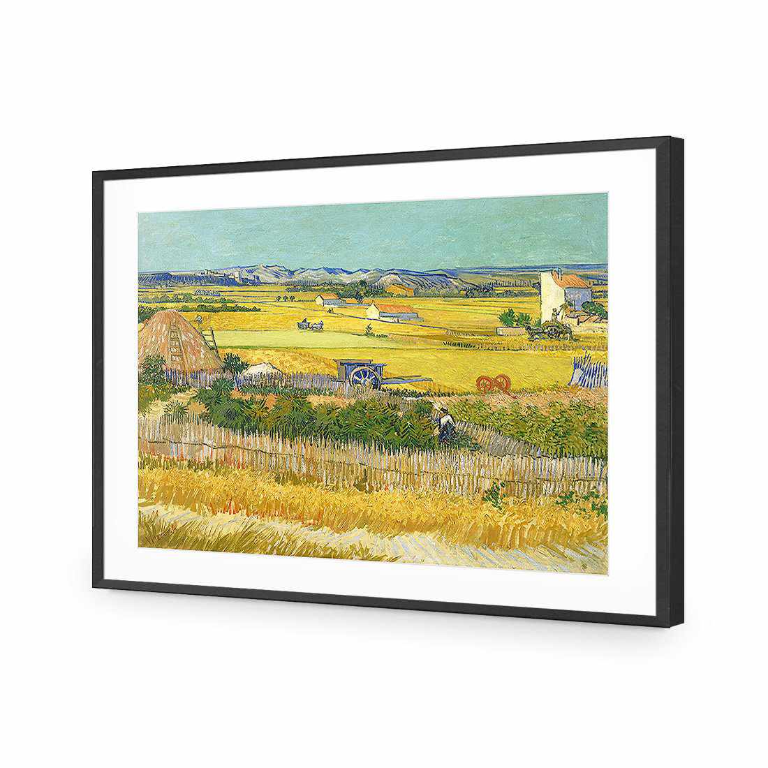 Harvest - Van Gogh Acrylic Print Art - Wall Art Designs - 1706_AR_H WAD_AP - 030 - MAT_45x30_S - 2538 - BLK