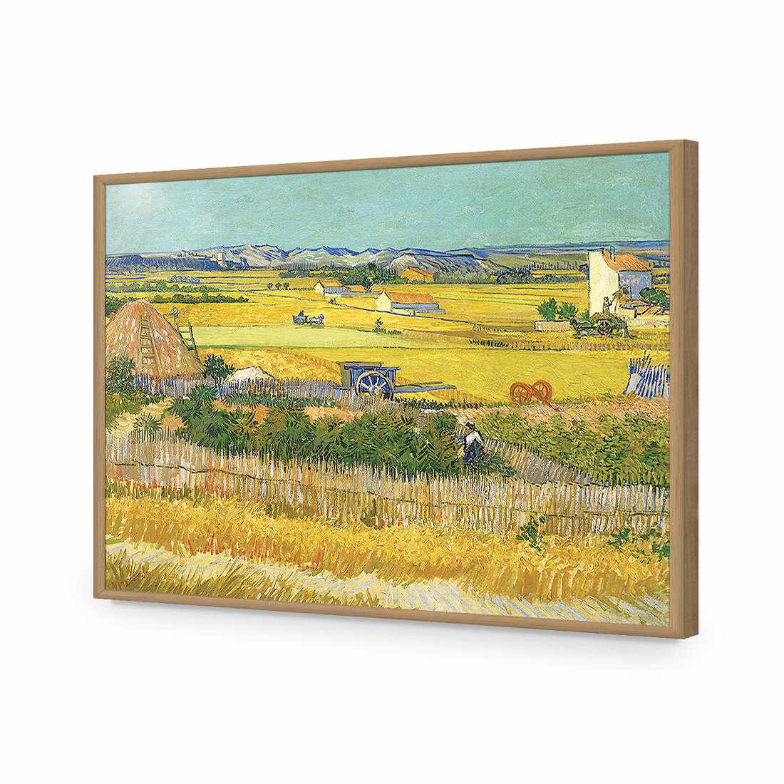 Harvest by Van Gogh | Standard Acrylic | Flat Frame No Border | Oak