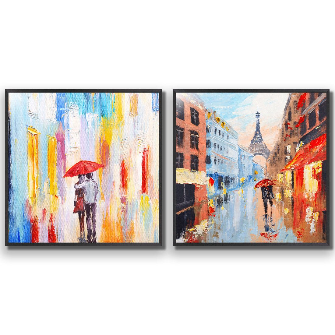 Heading Home Amour en pluie Perfect Pairs - Wall Art Designs - SET2_5007_AS_Q CAF_AP - 030 - EDG_37x37_S - 2538 - BLK