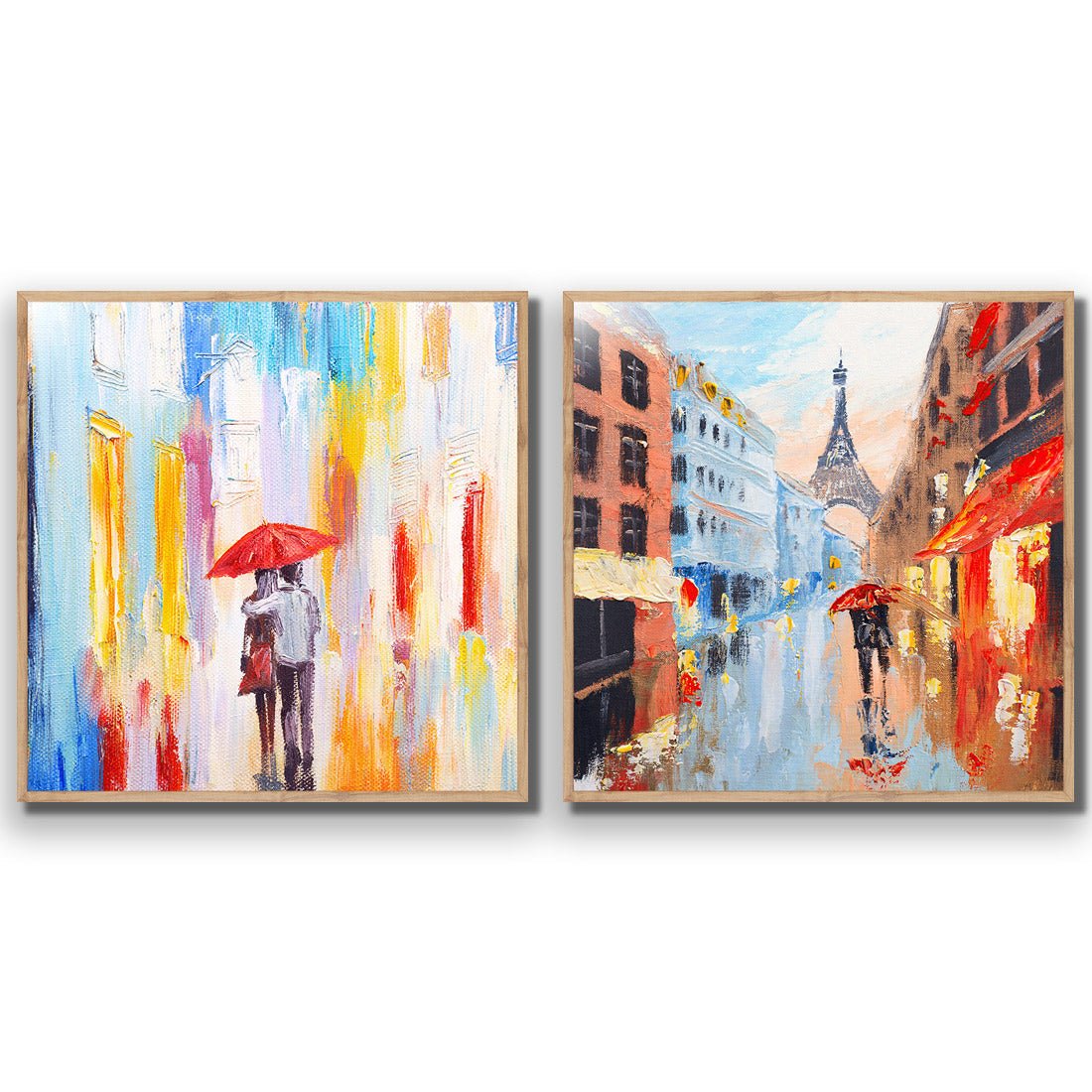 Heading Home Amour en pluie Perfect Pairs - Wall Art Designs - SET2_5007_AS_Q CAF_AP - 030 - EDG_37x37_S - 2538 - OAK