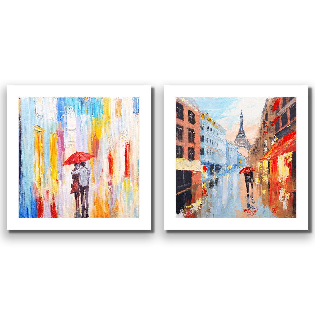 Heading Home Amour en pluie Perfect Pairs - Wall Art Designs - SET2_5007_AS_Q CAF_AP - 030 - MAT_37x37_NONE