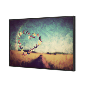 Heart Of Butterflies | Classic Canvas | Floating Frame | Black