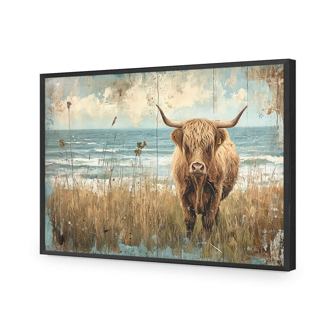 Henry the Highland Cow - Wall Art Designs - WH_1304_AR_H WAD_AP - 030 - EDG_45x30_S - 2538 - BLK