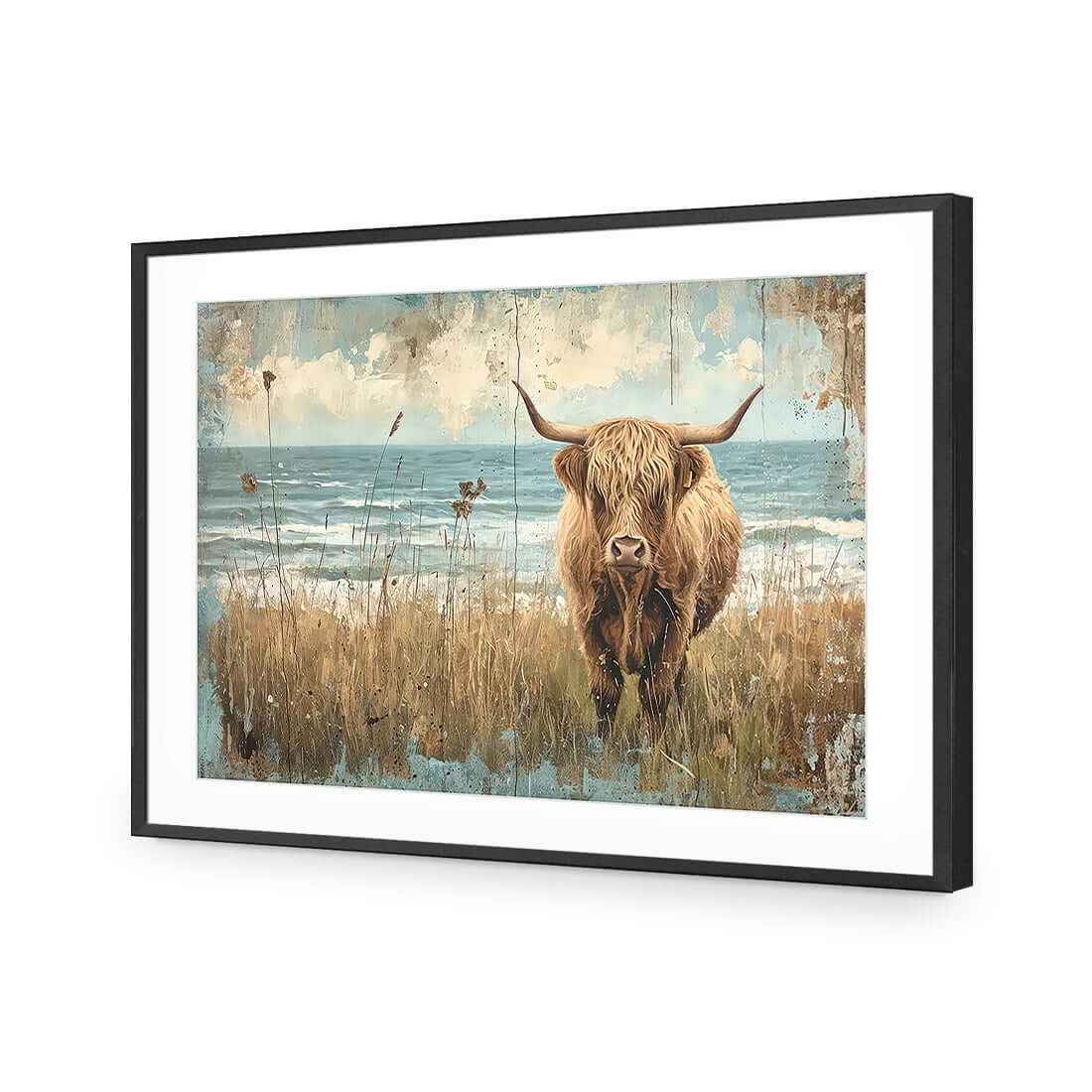 Henry the Highland Cow - Wall Art Designs - WH_1304_AR_H WAD_AP - 030 - MAT_45x30_S - 2538 - BLK