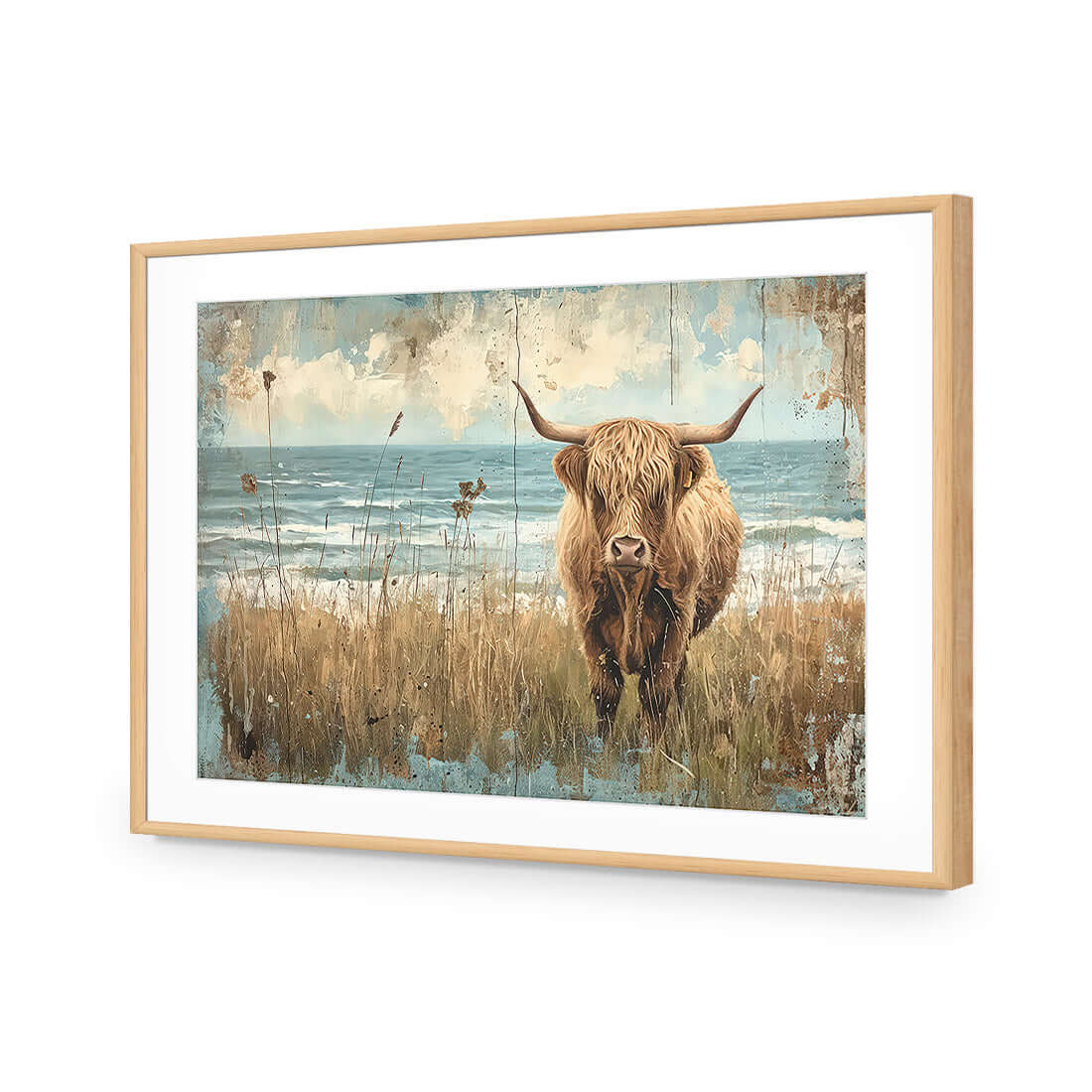 Henry the Highland Cow - Wall Art Designs - WH_1304_AR_H WAD_AP - 030 - MAT_45x30_S - 2538 - OAK