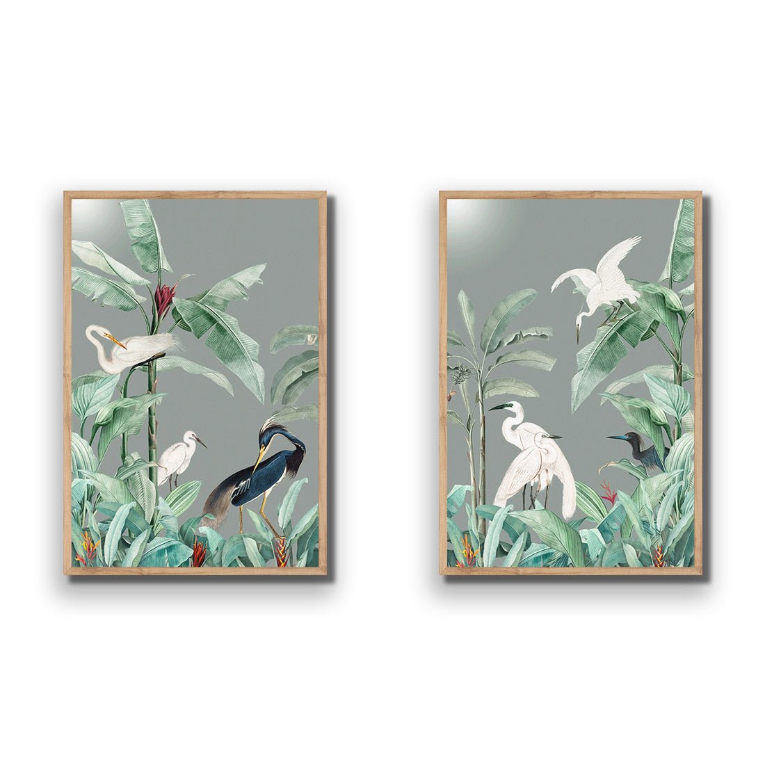 Heron Heaven Perfect Pair - Wall Art Designs - SET2_5017_AR_V WAD_AP - 030 - EDG_45x30_S - 2538 - OAK