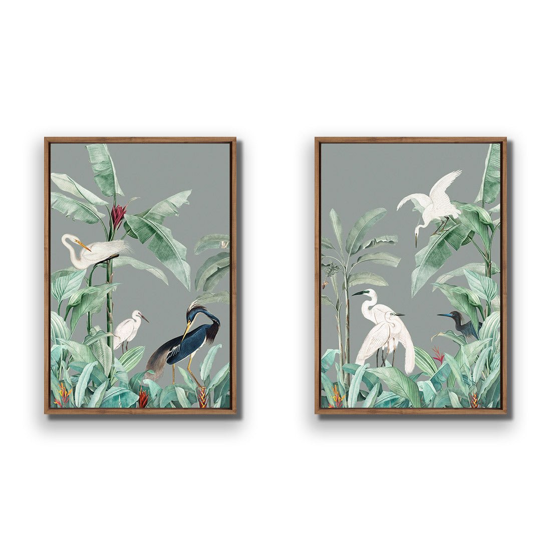 Heron Heaven Perfect Pair - Wall Art Designs - SET2_5017_AR_V WAD_CP - MPY - 260 - M - S - S_45x30_S - 1550 - NAT