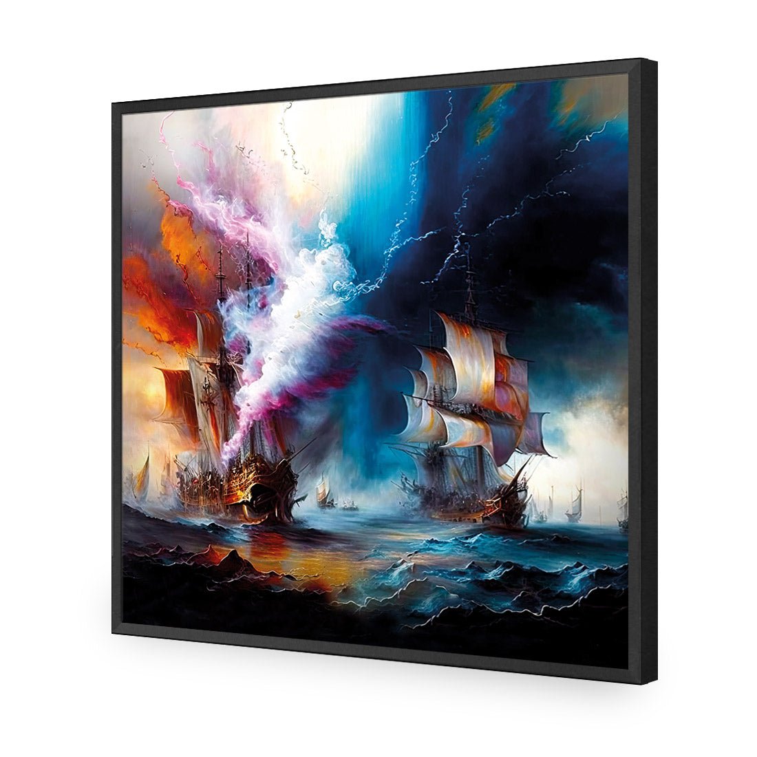 High Seas Ablaze I - Wall Art Designs - WB_100752_AS_Q CAF_AP - 030 - EDG_37x37_S - 2538 - BLK