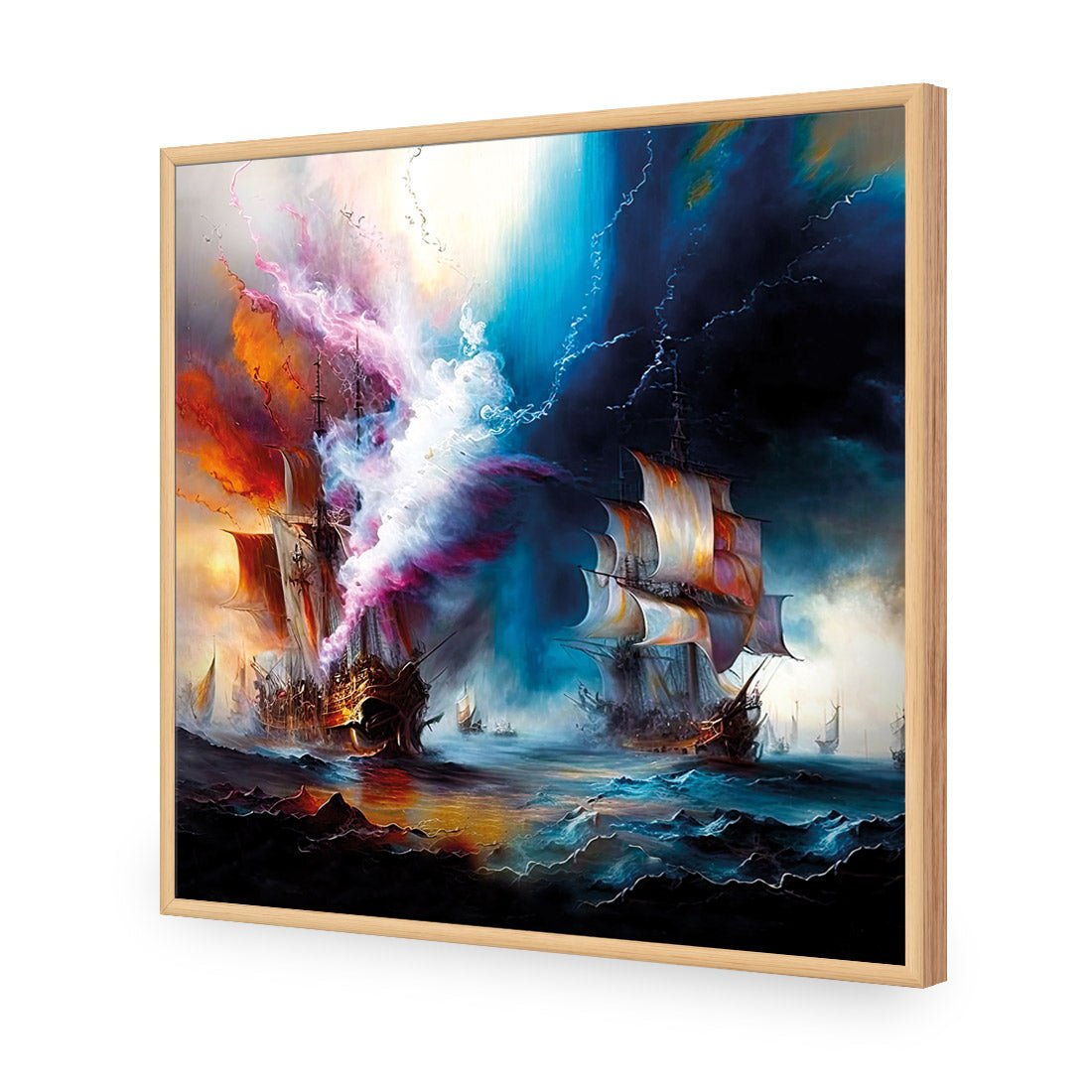 High Seas Ablaze I - Wall Art Designs - WB_100752_AS_Q CAF_AP - 030 - EDG_37x37_S - 2538 - OAK