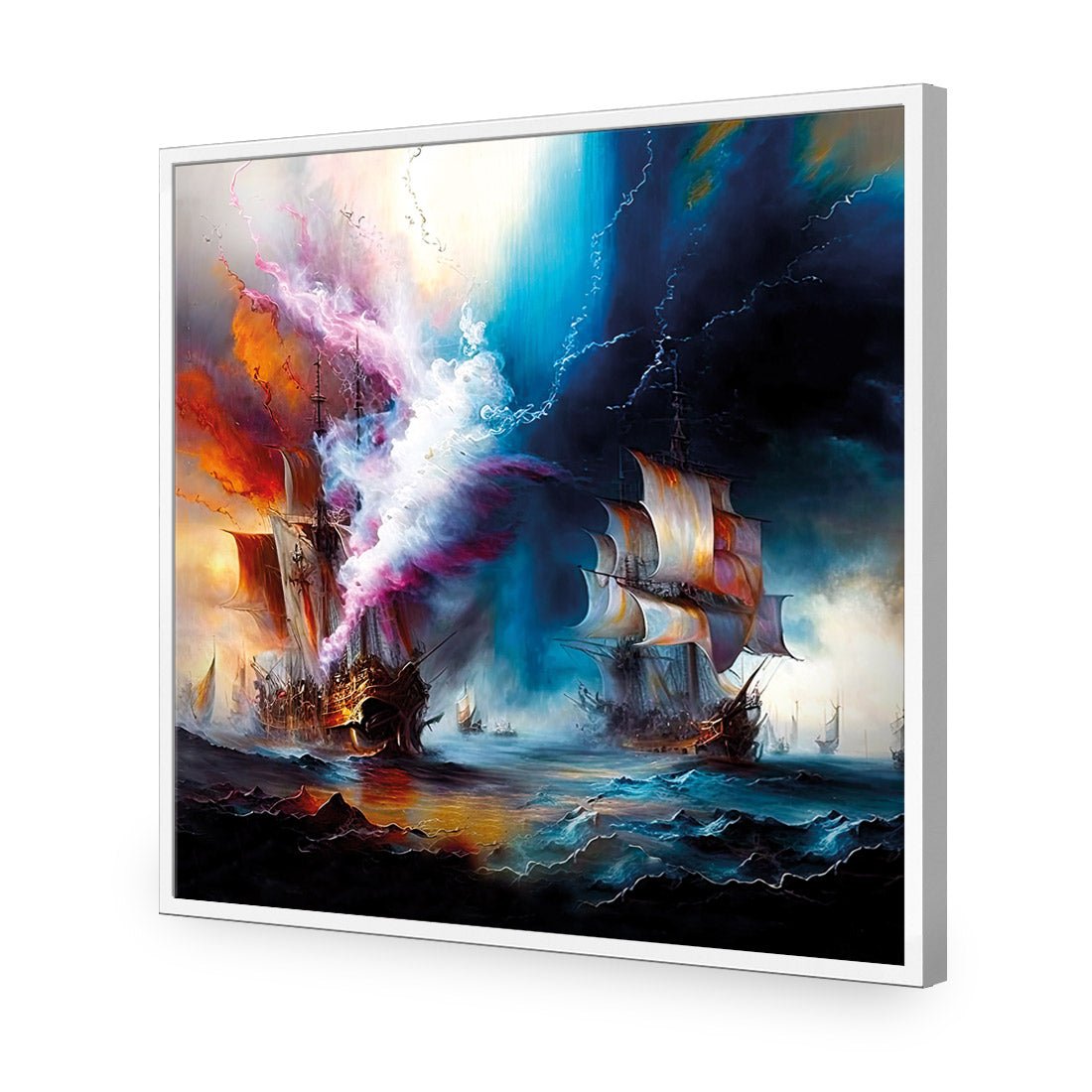 High Seas Ablaze I - Wall Art Designs - WB_100752_AS_Q CAF_AP - 030 - EDG_37x37_S - 2538 - WHT