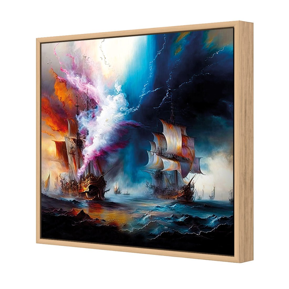 High Seas Ablaze I - Wall Art Designs - WB_100752_AS_Q CAF_CP - MPY - 260 - M - S - S_37x37_S - 1550 - OAK