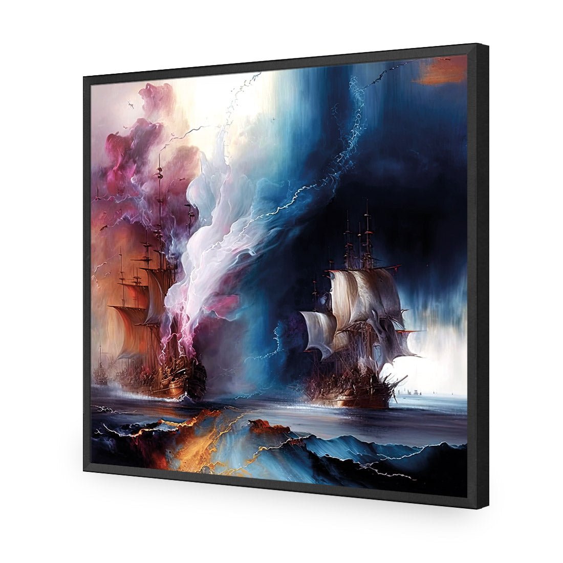 High Seas Ablaze II - Wall Art Designs - WB_100753_AS_Q CAF_AP - 030 - EDG_37x37_S - 2538 - BLK