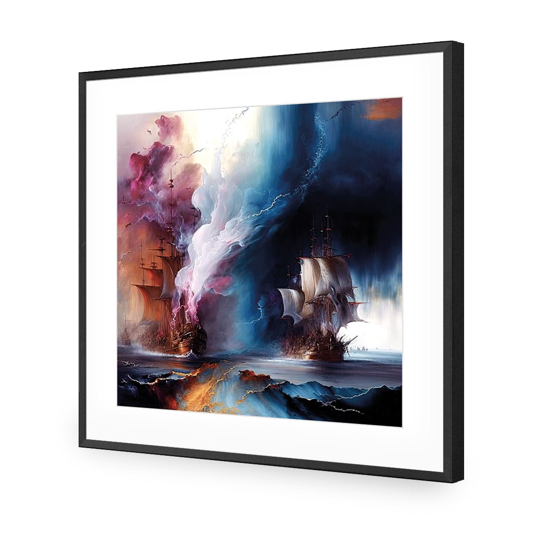 High Seas Ablaze II - Wall Art Designs - WB_100753_AS_Q CAF_AP - 030 - MAT_37x37_S - 2538 - BLK