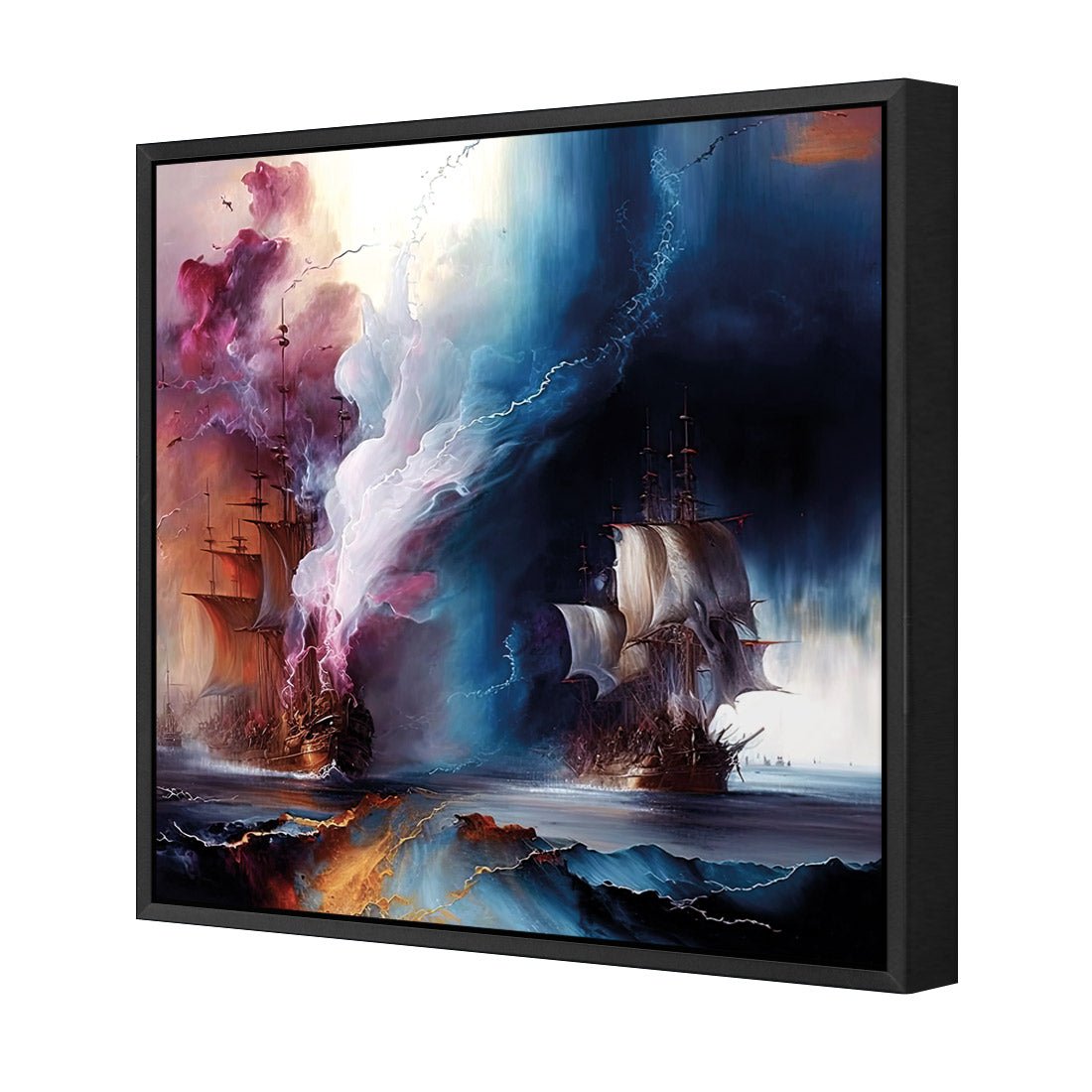 High Seas Ablaze II - Wall Art Designs - WB_100753_AS_Q CAF_CP - MPY - 260 - M - S - S_37x37_S - 1550 - BLK