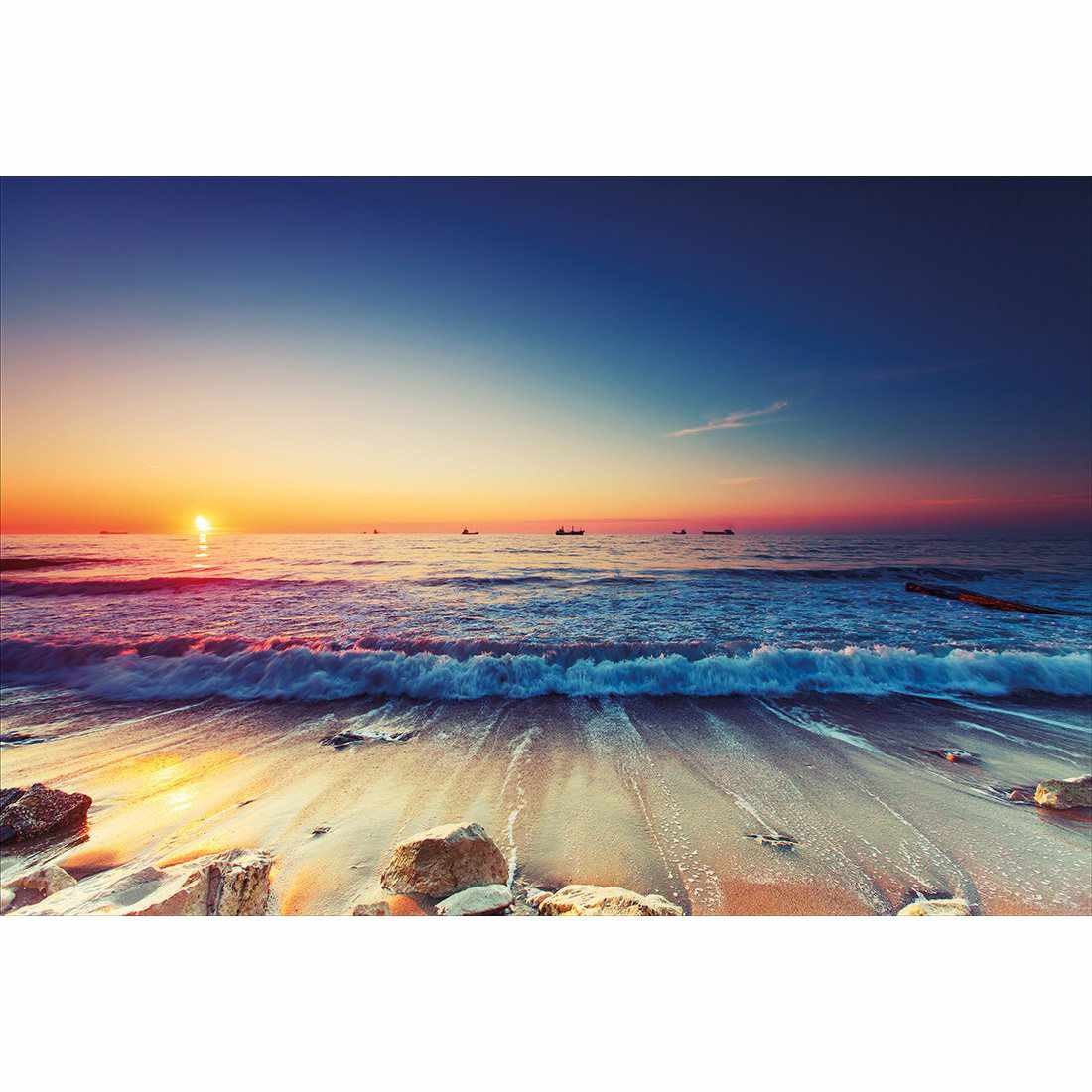 High Tide Sunset Acrylic Print Art - Wall Art Designs - 3357_AR_H WAD_AP - 030 - MAT_45x30_NONE