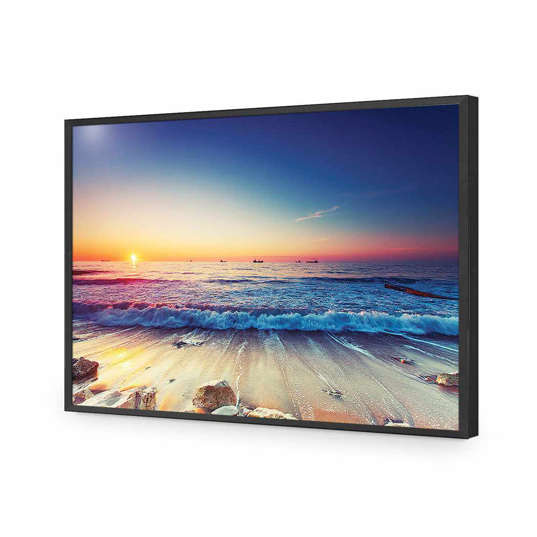 High Tide Sunset | Standard Acrylic | Flat Frame No Border | Black