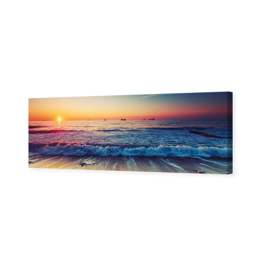 High Tide Sunset (Long) Canvas Art - Wall Art Designs - 3357_AL_H WAD_CP - MPY - 260 - M - S - S_60x20_NONE