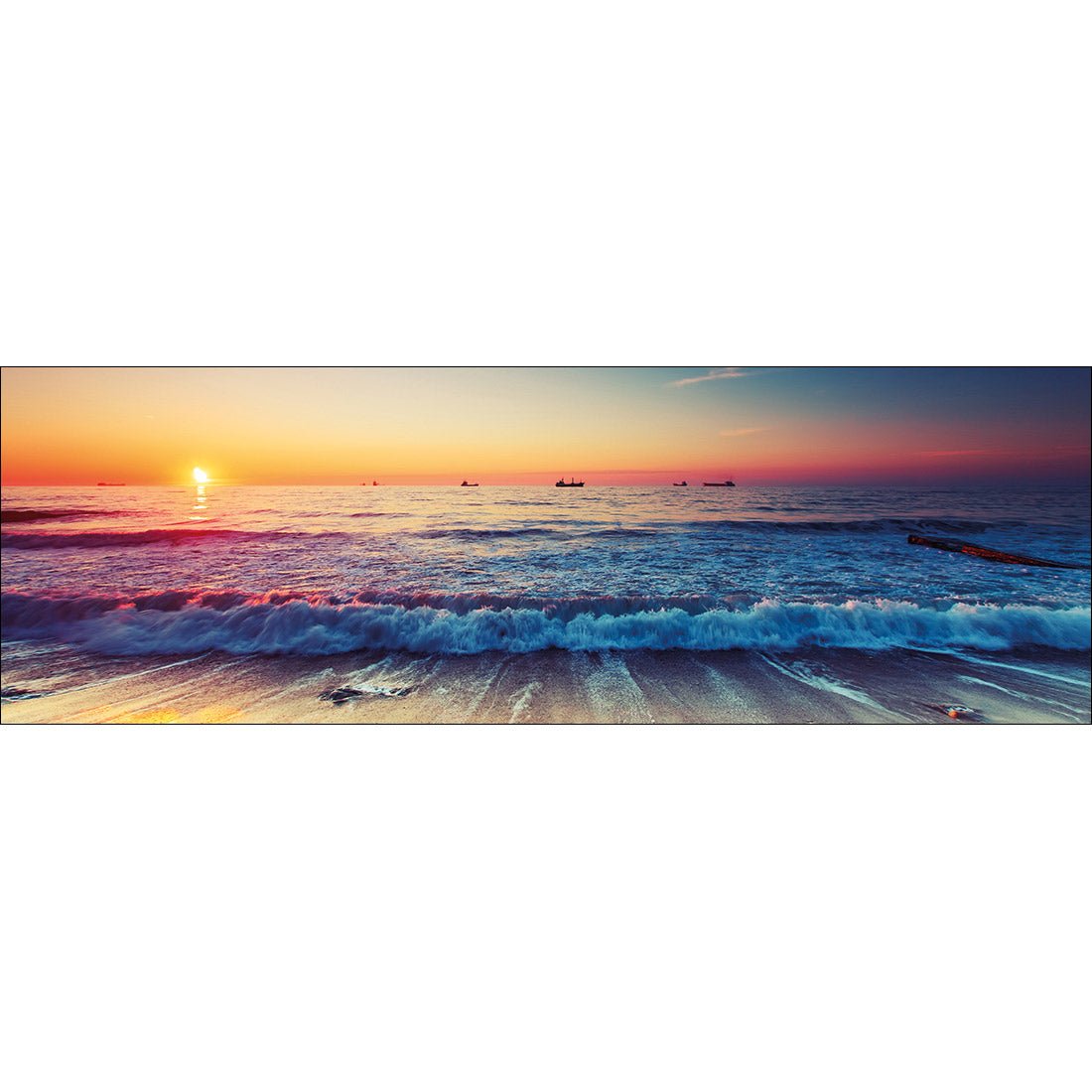 High Tide Sunset (Long) Canvas Art - Wall Art Designs - 3357_AL_H WAD_CP - MPY - 260 - M - S - S_60x20_NONE