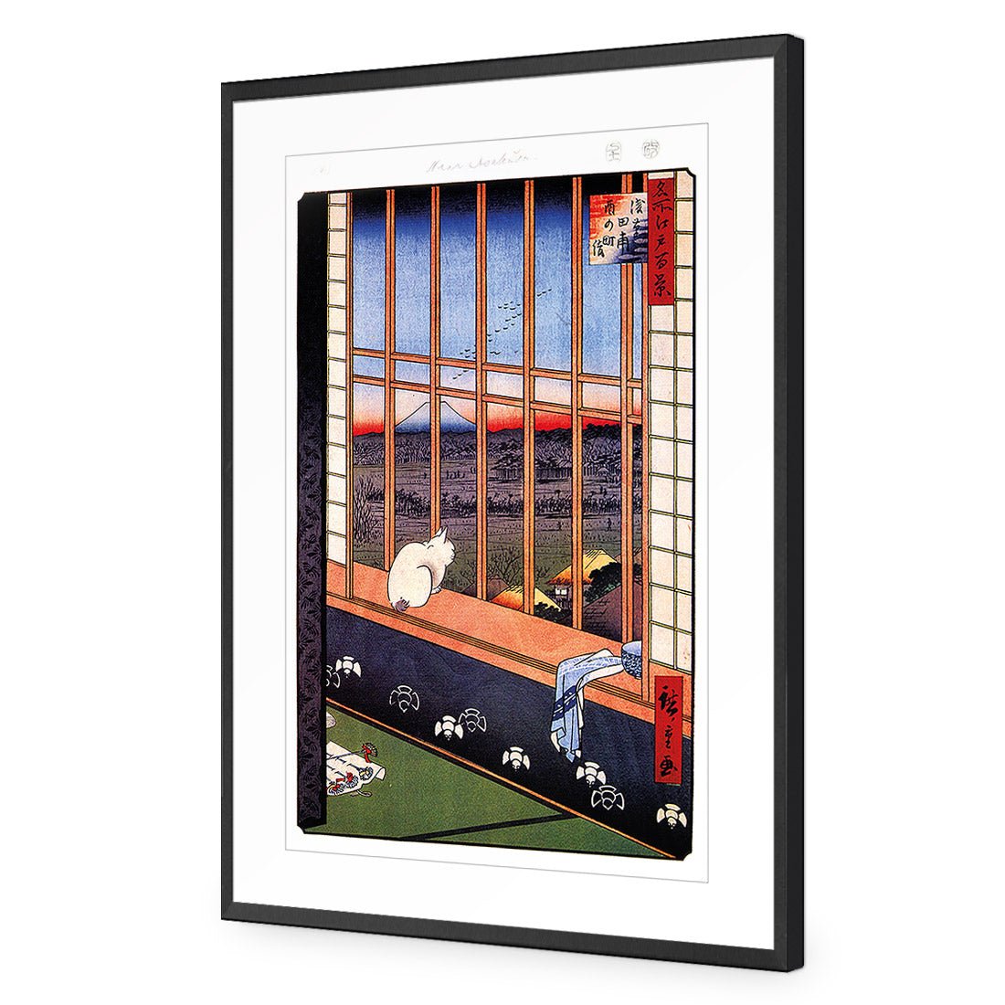 Hiroshige, Asakusa Ricefields - Wall Art Designs - 1068_AR_V WAD_AP - 030 - MAT_45x30_S - 2538 - BLK