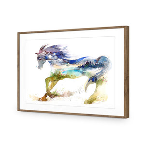 Horse Dreaming | Standard Acrylic | Flat Frame With Border | Natural