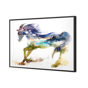 Horse Dreaming | Standard Canvas | Floating Frame | Black