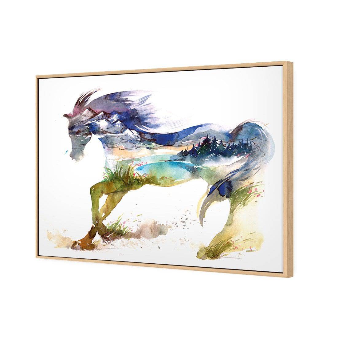 Horse Dreaming | Standard Canvas | Floating Frame | Oak