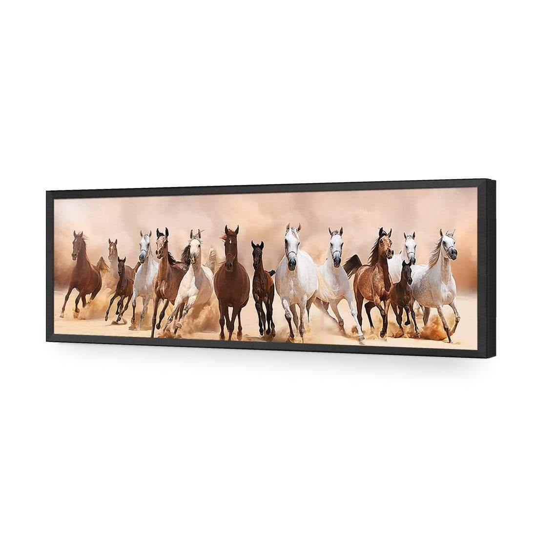 Horse Storm (Long) - Wall Art Designs - 2891_AL_H CAF_AP - 030 - EDG_90x30_S - 2538 - BLK