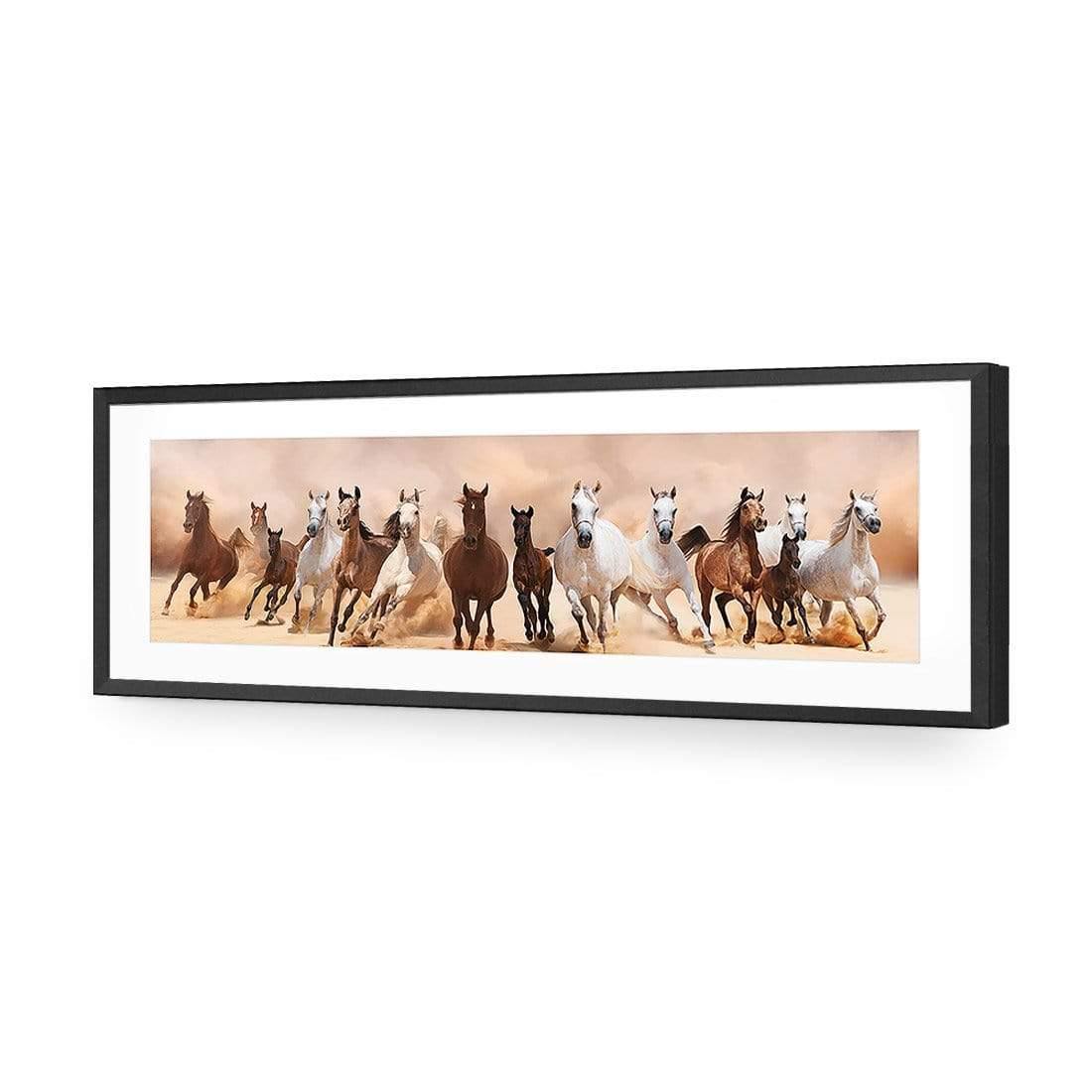 Horse Storm (Long) - Wall Art Designs - 2891_AL_H CAF_AP - 030 - MAT_90x30_S - 2538 - BLK