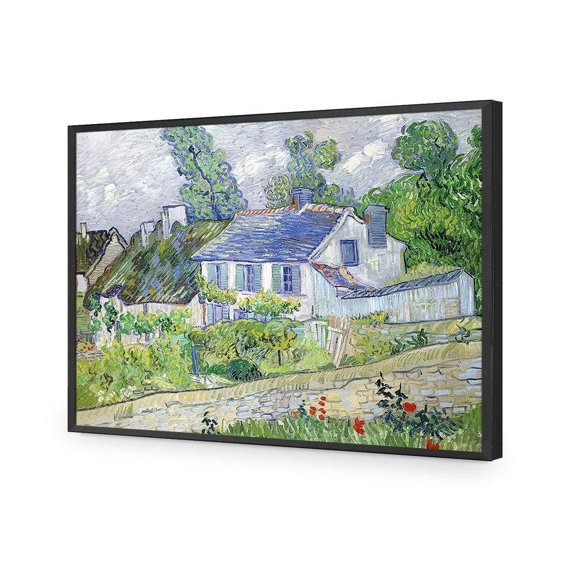 Houses At Auvers By Van Gogh - Wall Art Designs - 1712_AR_H CAF_AP - 030 - EDG_45x30_S - 2538 - BLK