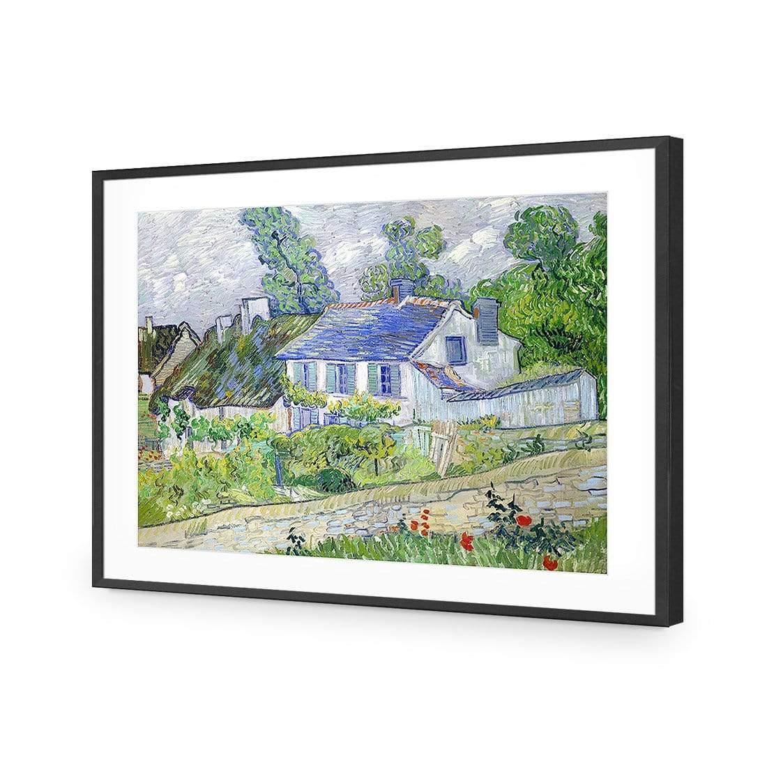 Houses At Auvers By Van Gogh - Wall Art Designs - 1712_AR_H CAF_AP - 030 - MAT_45x30_S - 2538 - BLK