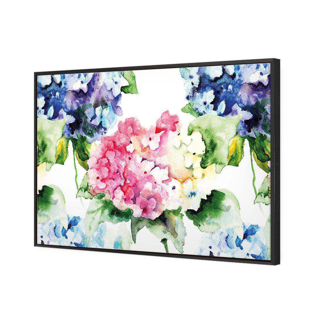 Hydrangeas Canvas Art - Wall Art Designs - 2236_AR_H WAD_CP - MPY - 260 - M - S - S_45x30_S - 1550 - BLK