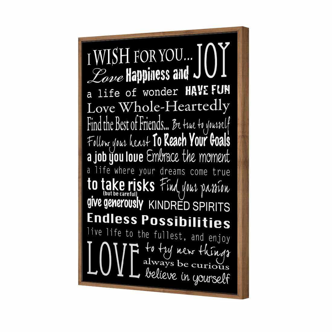 I Wish For You, B&W | Standard Canvas | Floating Frame | Natural