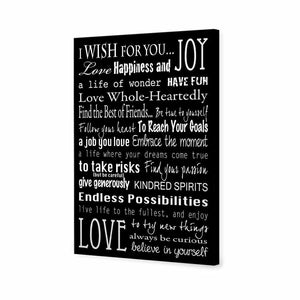 I Wish For You, B&W | Standard Canvas | No Frame | Stretched Canvas