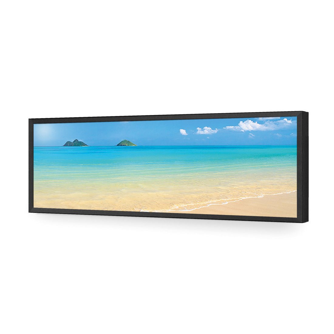 Idyllic Beach Mountains (long) - Wall Art Designs - 1377_AL_H WAD_AP - 030 - EDG_90x30_S - 2538 - BLK