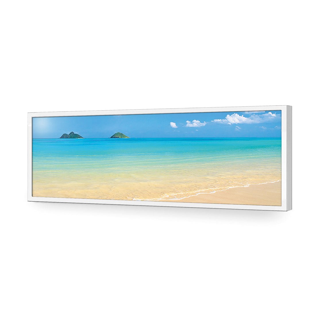 Idyllic Beach Mountains (long) - Wall Art Designs - 1377_AL_H WAD_AP - 030 - EDG_90x30_S - 2538 - WHT