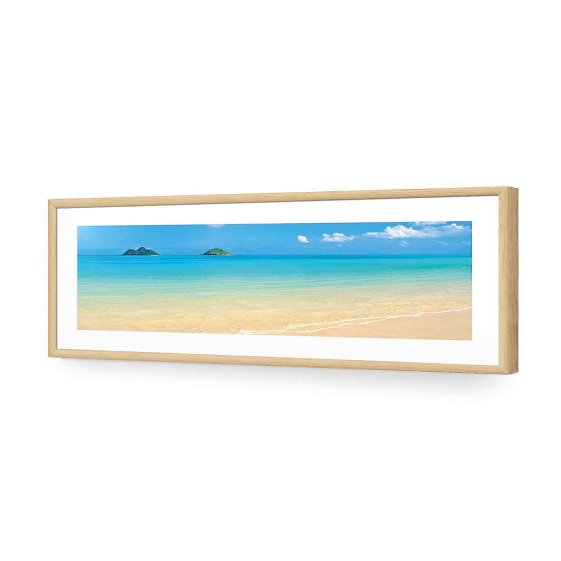 Idyllic Beach Mountains (long) - Wall Art Designs - 1377_AL_H WAD_AP - 030 - MAT_90x30_S - 2538 - OAK