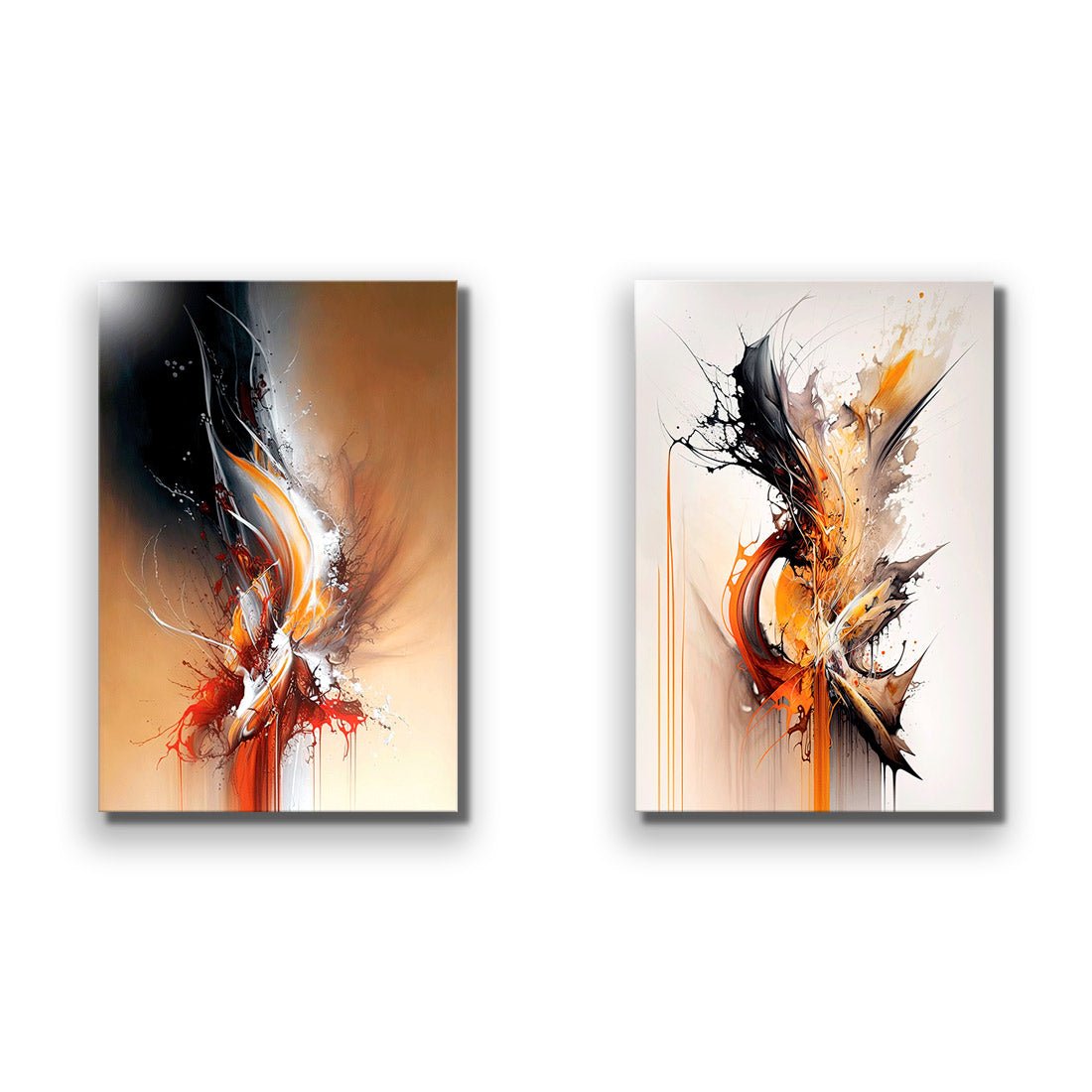 Ignite Abstract Perfect Pair - Wall Art Designs - SET2_5043_AR_V CAF_AP - 030 - EDG_45x30_NONE