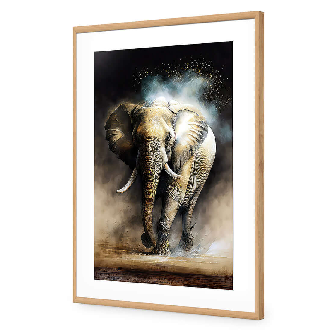 Illuminated Elephant - Wall Art Designs - WB_100511_AR_V WAD_AP - 030 - MAT_45x30_S - 2538 - OAK