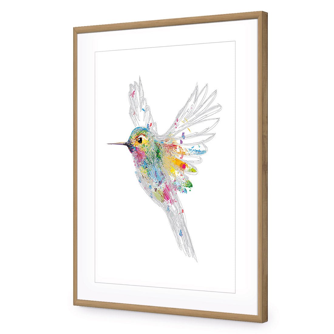 Imagination in Flight | Standard Acrylic | Flat Frame With Border | Oak