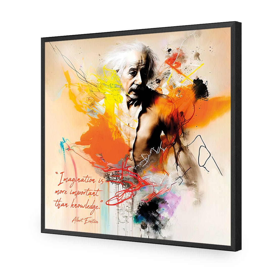 Importance of Imagination - Wall Art Designs - WB_100605_AS_Q CAF_AP - 030 - EDG_37x37_S - 2538 - BLK