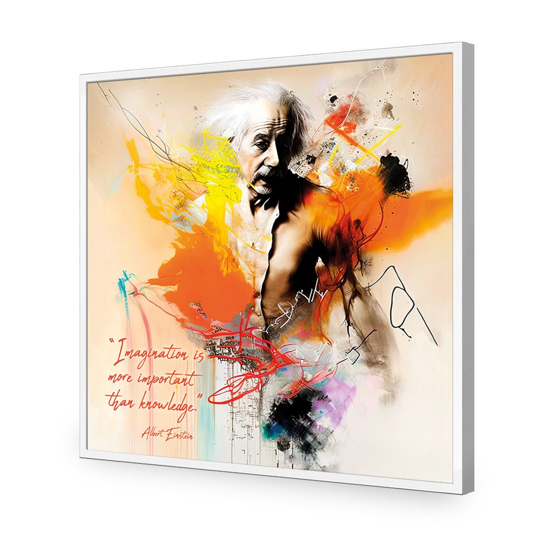 Importance of Imagination - Wall Art Designs - WB_100605_AS_Q CAF_AP - 030 - EDG_37x37_S - 2538 - WHT