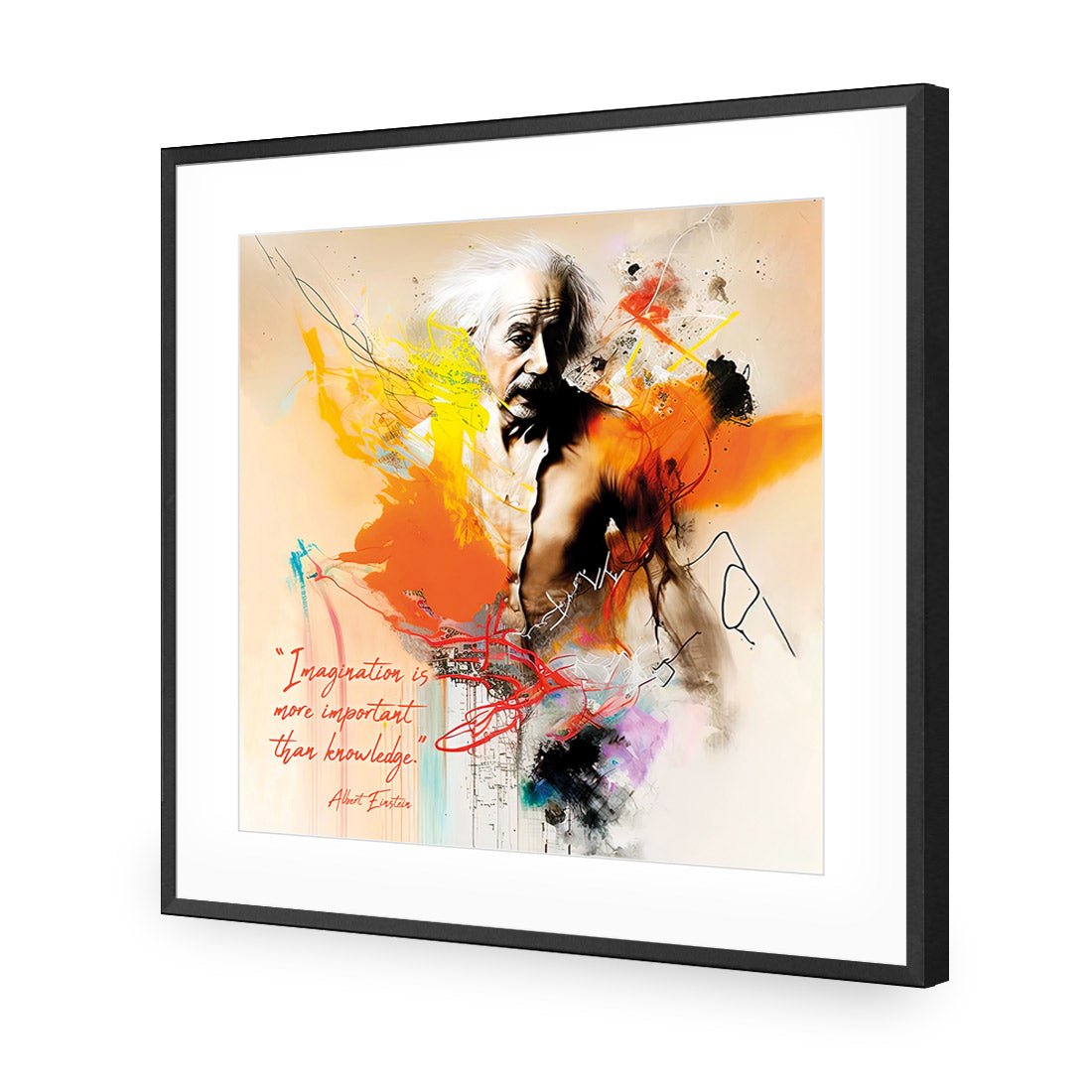 Importance of Imagination - Wall Art Designs - WB_100605_AS_Q CAF_AP - 030 - MAT_37x37_S - 2538 - BLK