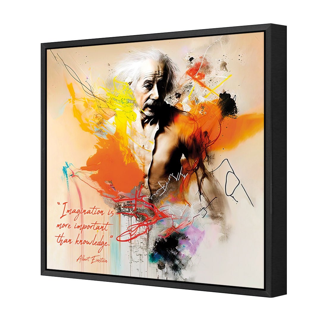 Importance of Imagination - Wall Art Designs - WB_100605_AS_Q CAF_CP - MPY - 260 - M - S - S_37x37_S - 1550 - BLK