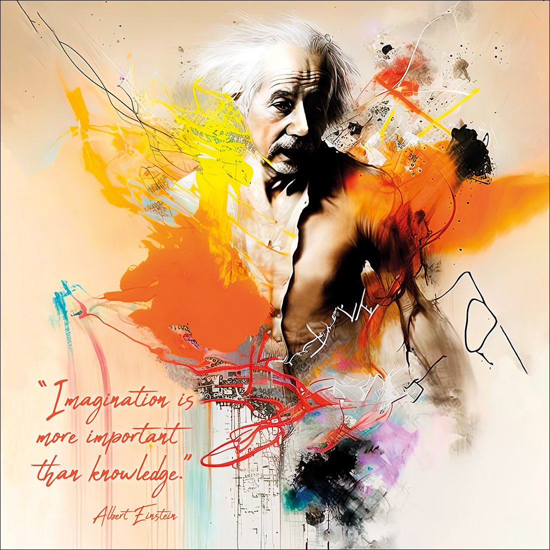 Importance of Imagination - Wall Art Designs - WB_100605_AS_Q CAF_CP - MPY - 260 - M - S - S_37x37_NONE