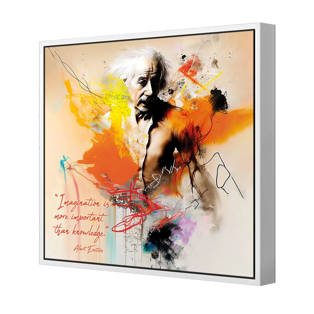 Importance of Imagination - Wall Art Designs - WB_100605_AS_Q CAF_CP - MPY - 260 - M - S - S_37x37_S - 1550 - WHT