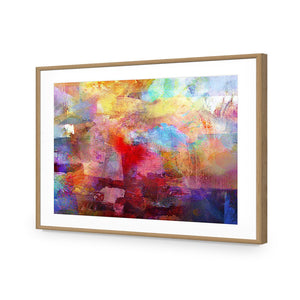 In Denial | Standard Acrylic | Flat Frame With Border | Oak