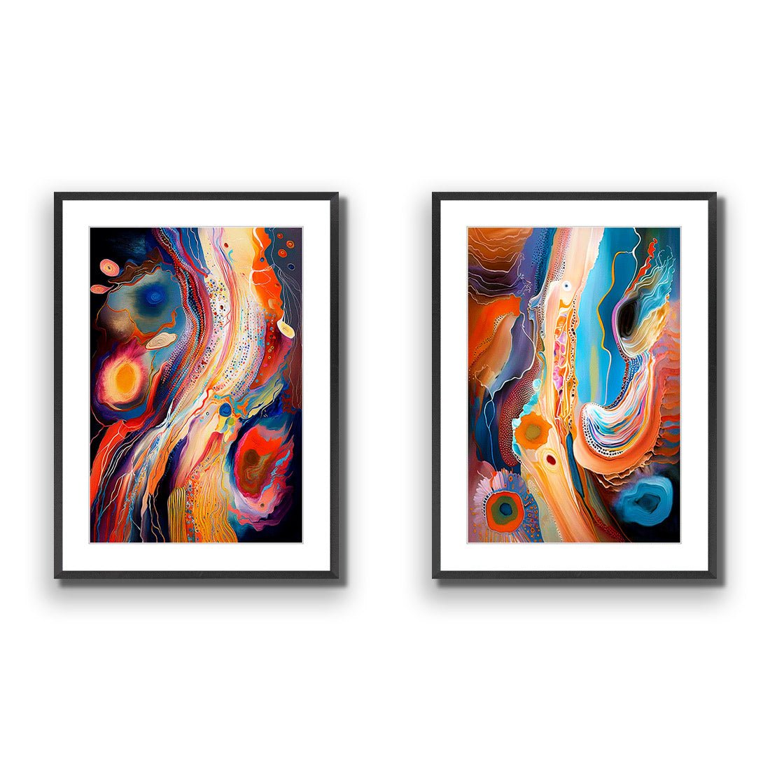 In the Flow Perfect Pair - Wall Art Designs - SET2_5044_AR_V CAF_AP - 030 - MAT_45x30_S - 2538 - BLK