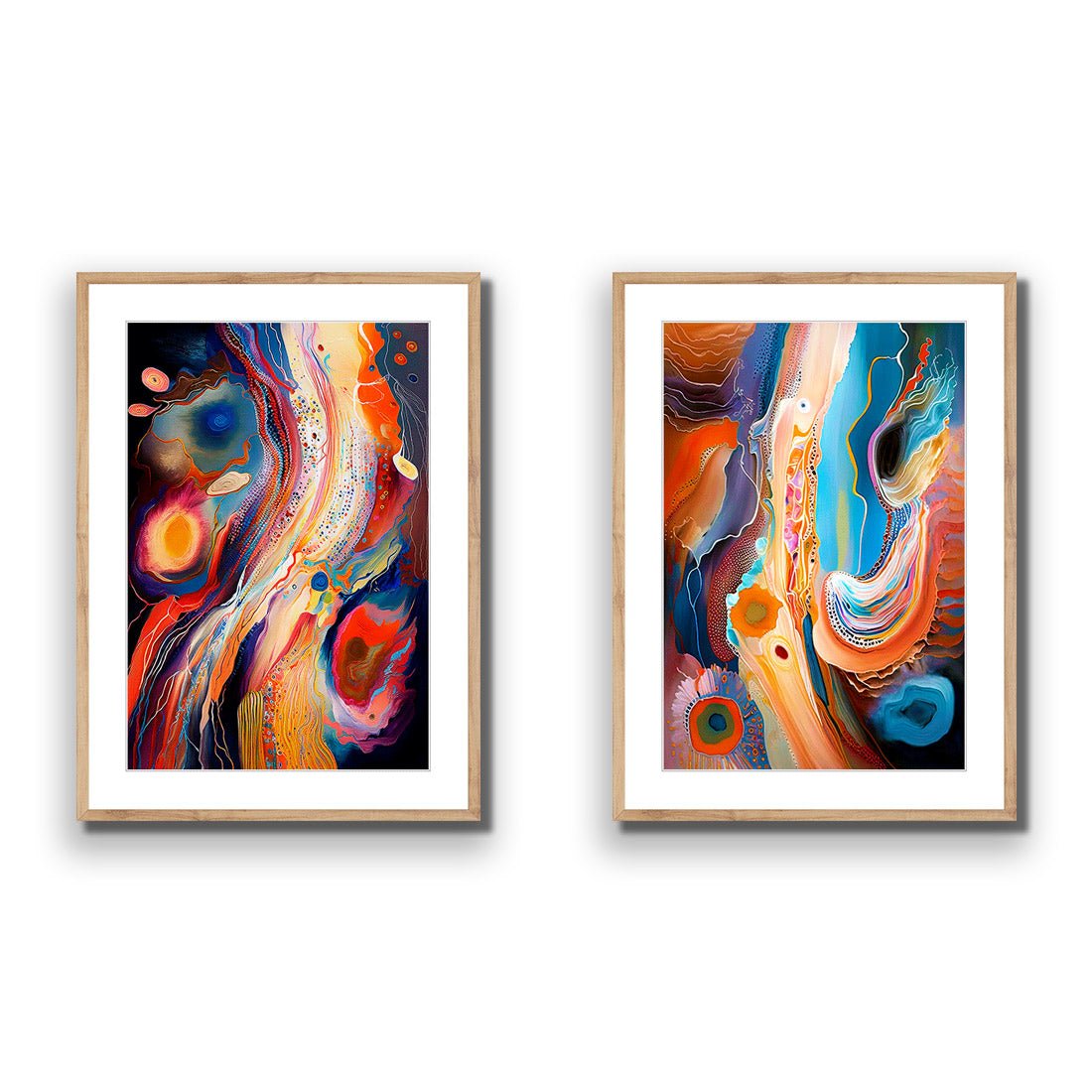 In the Flow Perfect Pair - Wall Art Designs - SET2_5044_AR_V CAF_AP - 030 - MAT_45x30_S - 2538 - OAK