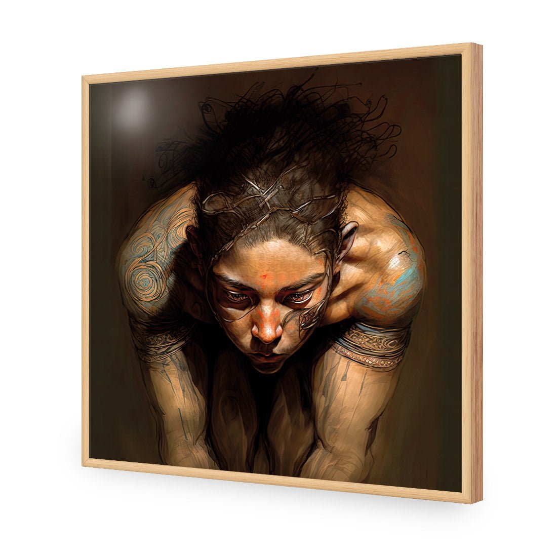 Inner Focus | Classic Acrylic | Flat Frame No Border | Oak